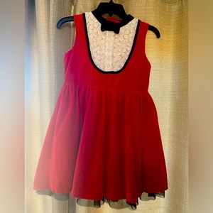 HARAJUKU MINI TARGET COLLECTION RED VELOUR DRESS